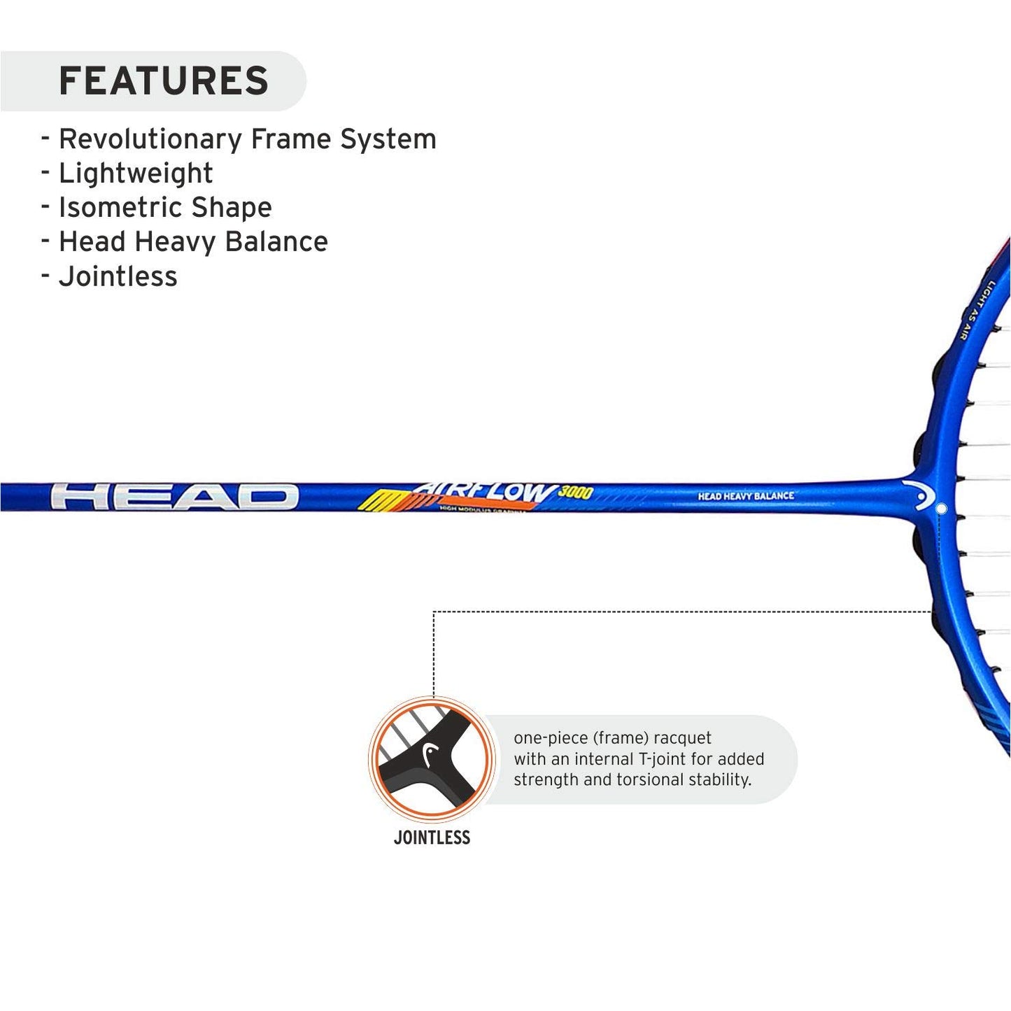 HEAD BADMINTON RACKET AIRFLOW 3000