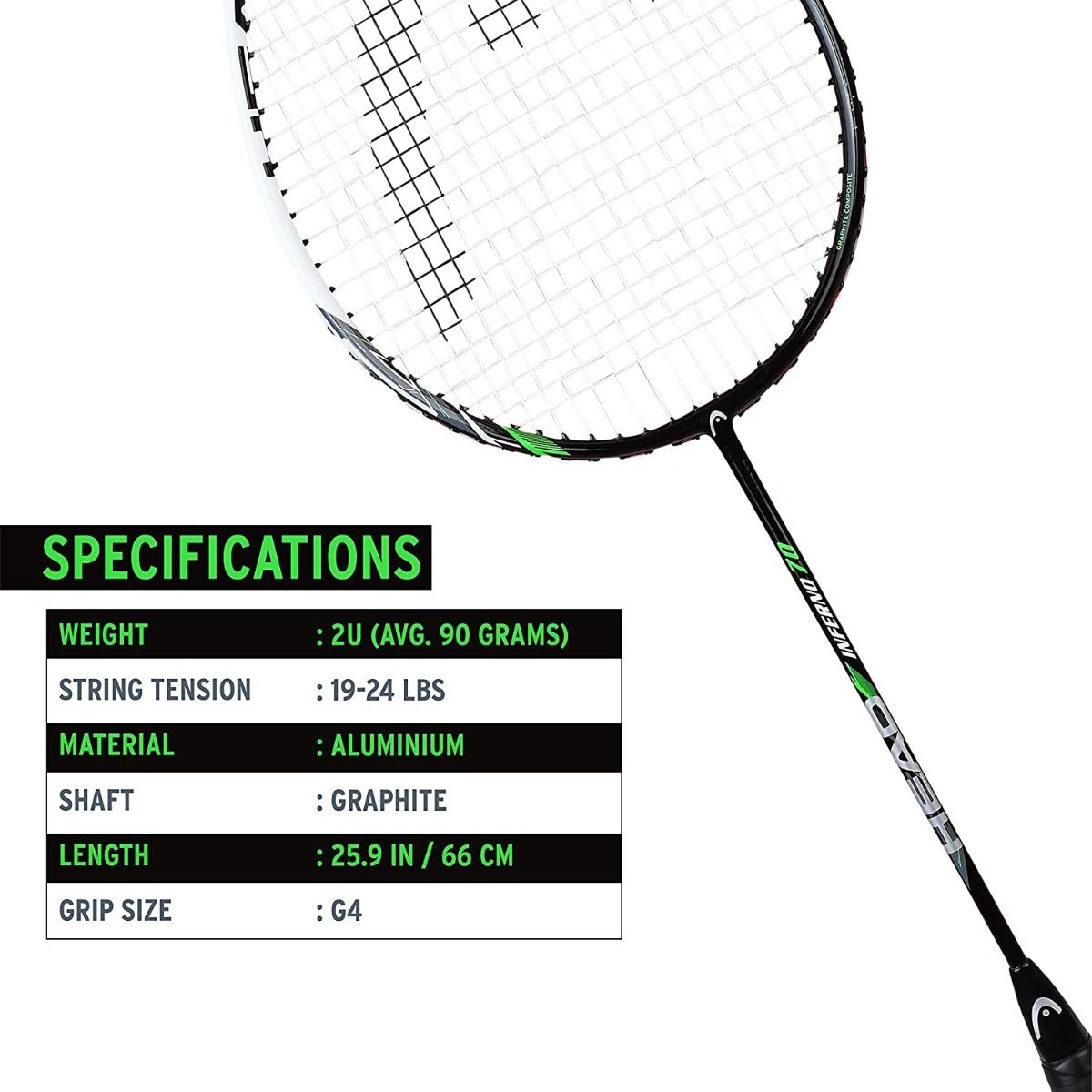 HEAD BADMINTON RACKET INFERNO 70